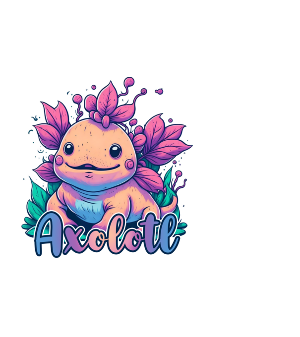 Axolotl minta fekete pólón