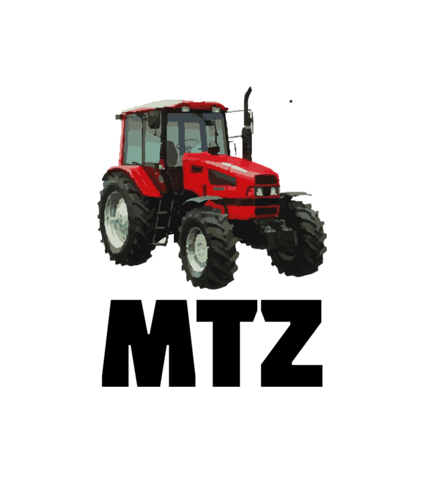 MTZ Traktor minta fehér pólón