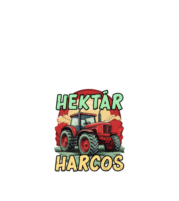 Hektár Harcos minta fekete pólón
