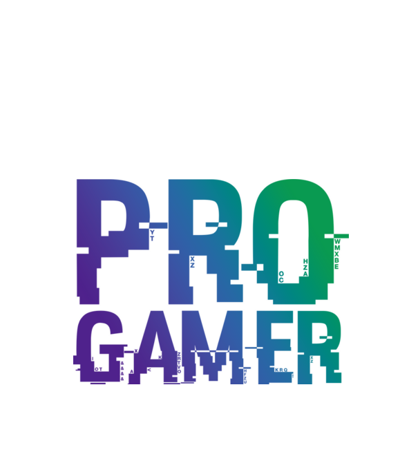 PRO GAMER minta fehér pólón