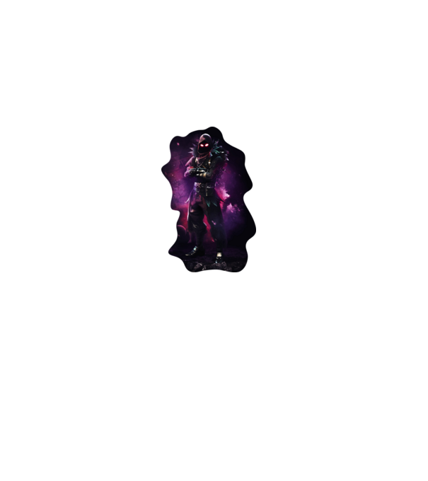 Raven - Fortnite minta fehér pólón