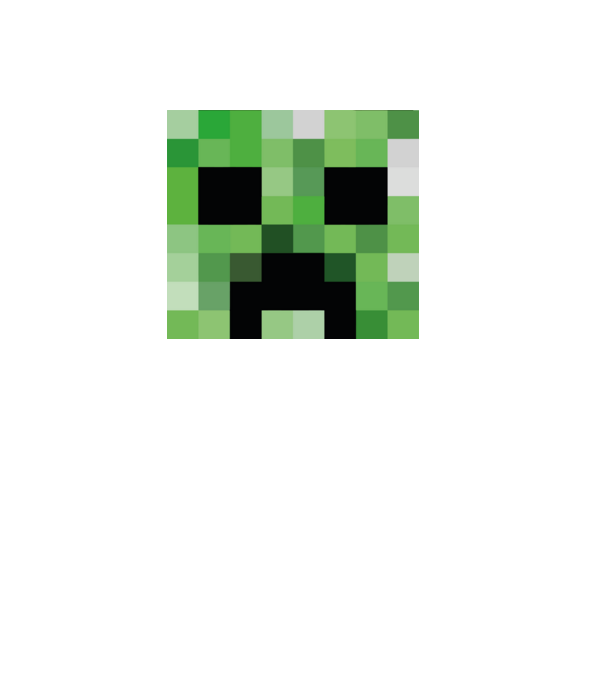 Creeper Minecraft minta fehér pólón
