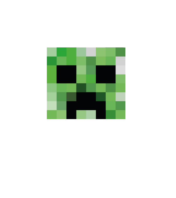 Creeper Minecraft minta fehér pólón