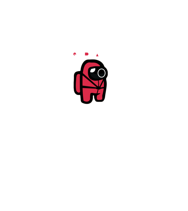 SquidMas is Among Us minta fekete pólón