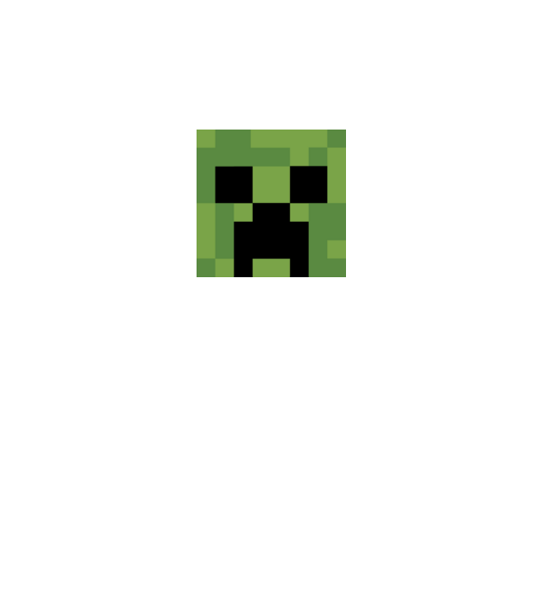 Creeper minecraft minta fehér pólón
