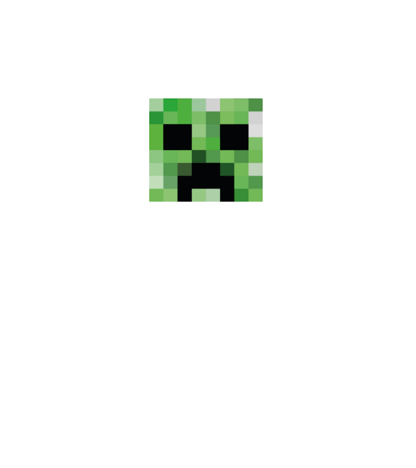 Creeper Minecraft minta fehér pólón