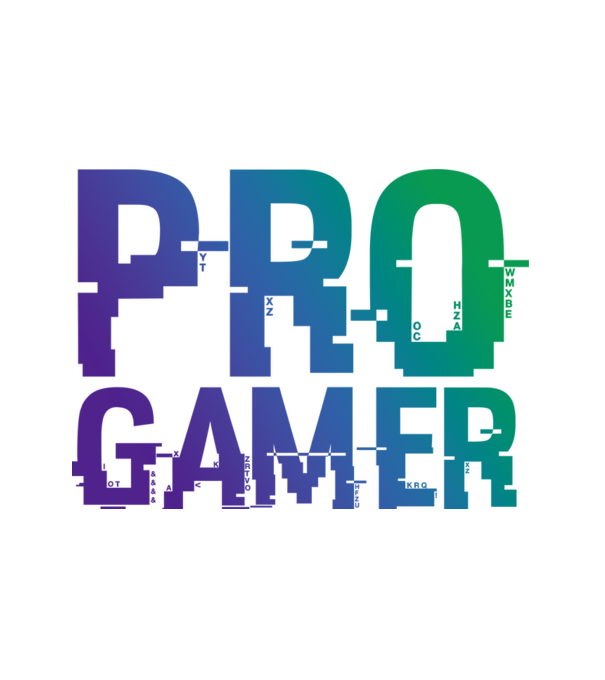 PRO GAMER minta fehér pólón