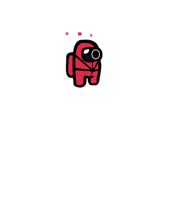 SquidMas is Among Us minta fekete pólón