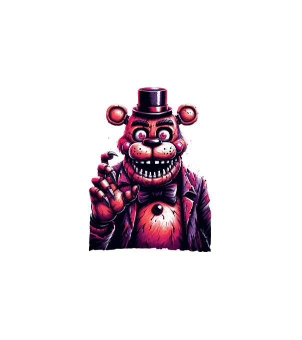 Freddy Fazbear minta fehér pólón