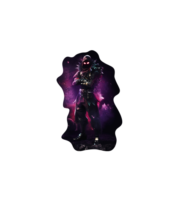 Raven - Fortnite minta fehér pólón