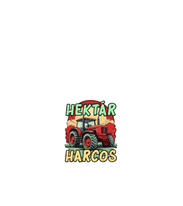 Hektár Harcos minta fehér pólón