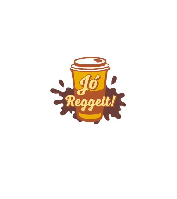 Jó reggelt kávé  minta szürke pólón