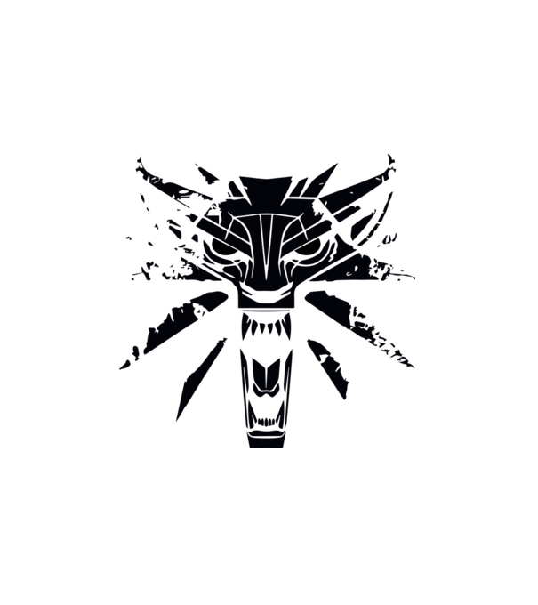 Witcher - Vaják minta fehér pólón