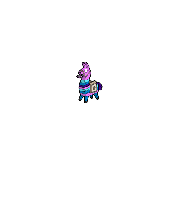 Cuki Fortnite-os Láma minta szürke pólón