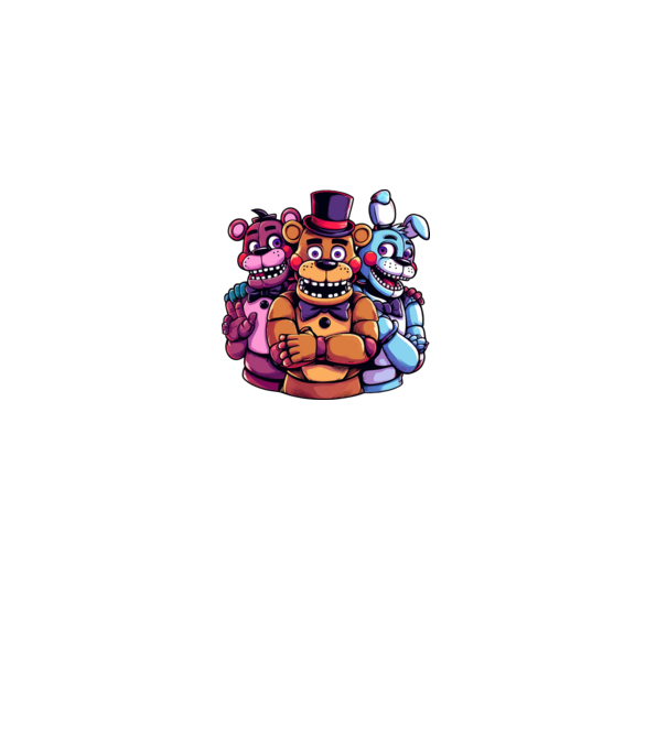 Freddy Fazbear and Friends minta fehér pólón