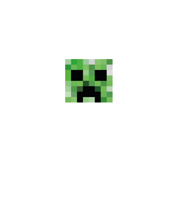 Creeper Minecraft minta fehér pólón
