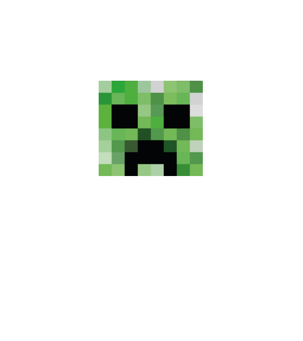 Creeper Minecraft minta fehér pólón