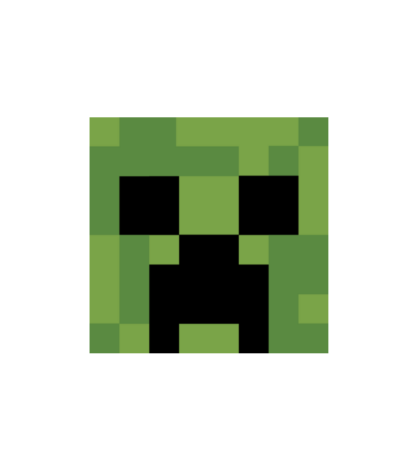 Creeper minecraft minta fehér pólón
