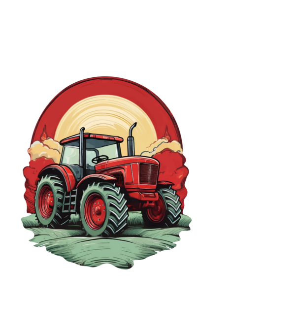 Traktor minta fekete pólón