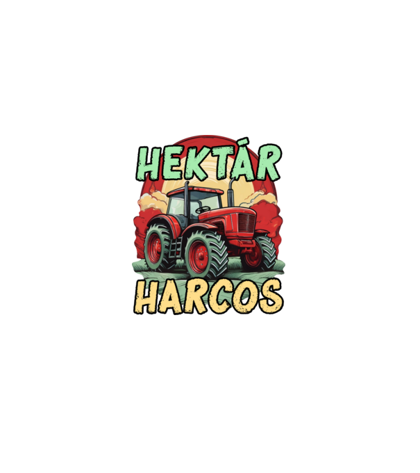 Hektár Harcos minta fekete pólón