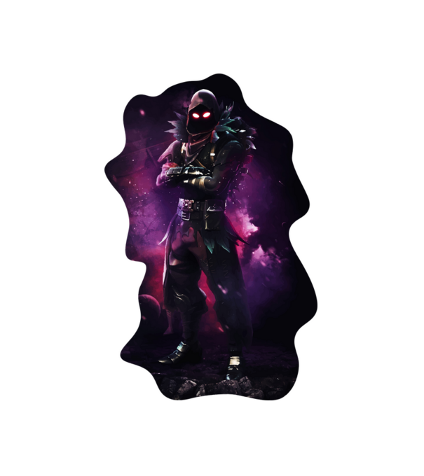 Raven - Fortnite minta fehér pólón