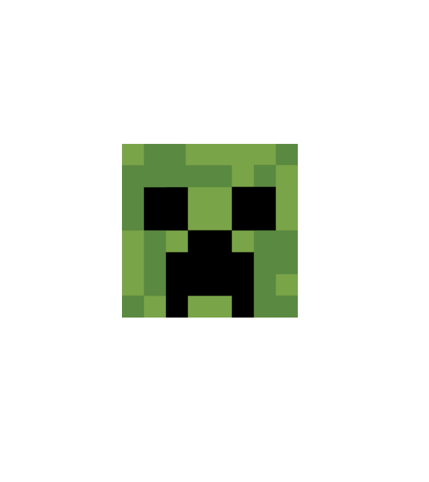 Creeper minecraft minta fehér pólón