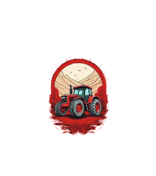 Traktor minta fekete pólón