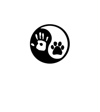 yin yang paw minta szürke pólón