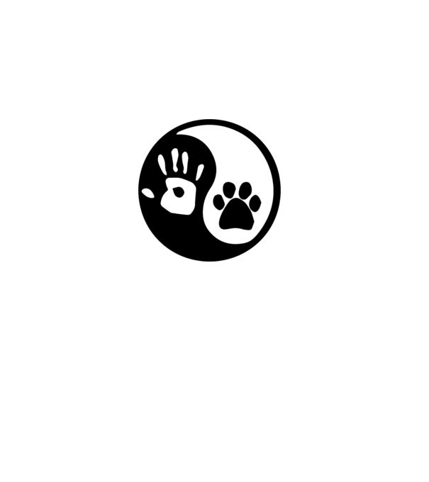 yin yang paw minta szürke pólón
