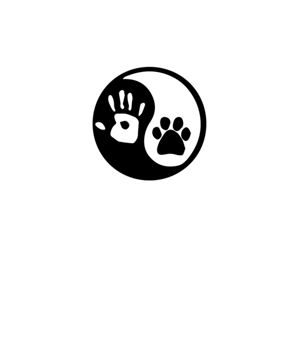 yin yang paw minta farmerkék pólón