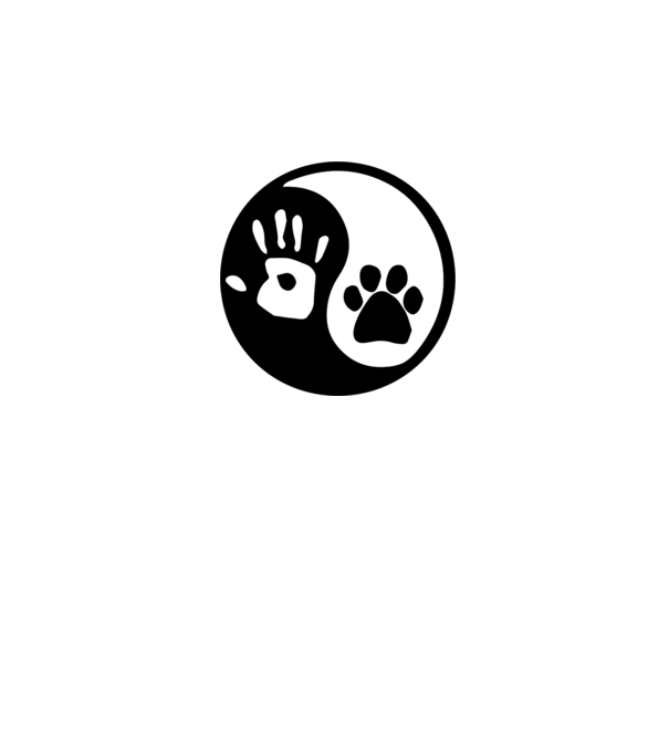 yin yang paw minta szürke pólón