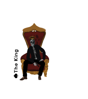 Dark King minta fehér pólón