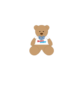 Teddy sleep shirt minta fehér pólón