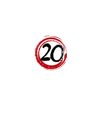 Szülinapi 20-as tábla minta fekete pólón