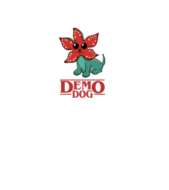 Demodog minta fehér pólón