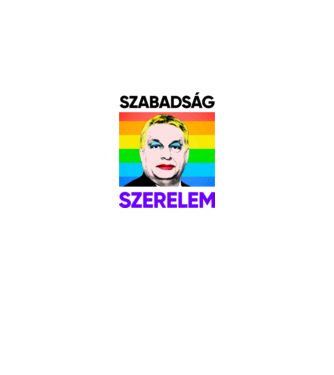 Szabadság - Szerelem Orbán Pride minta királykék pólón