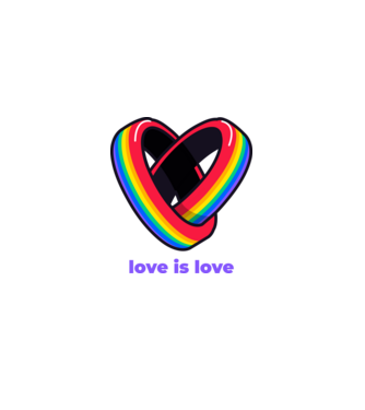 love is love  minta fekete pólón