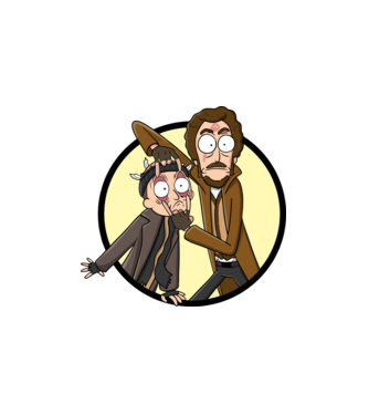 Marv and Harry - Rick and Morty paródia minta fehér pólón