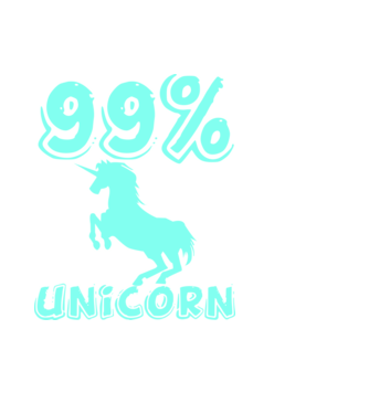 99 percent unicorn minta sötétkék pólón