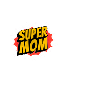 Super Mom Comic - 2 minta fekete pólón