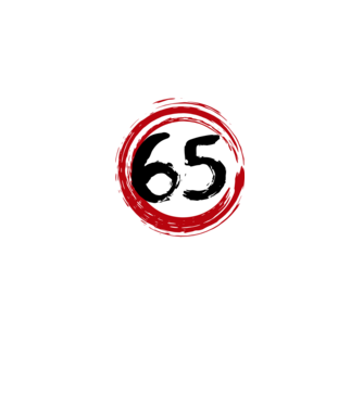Szülinapi 65-ös tábla minta fehér pólón