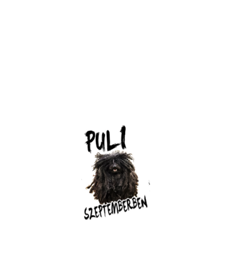 Puli September minta fekete pólón