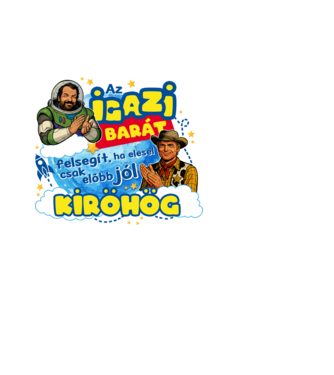 Bud Spencer és Terence Hill - Az igaz barát ToyStory style minta fehér pólón