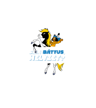 Szia Bátyus, helyzet? - Yakari fekete póló  minta fekete pólón