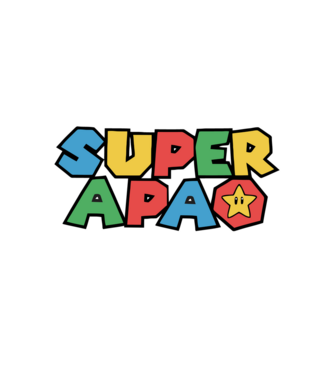 Super APA - nem öregszik minta fehér pólón