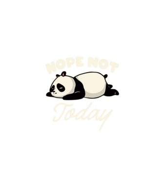 Nope not today - panda minta fekete pólón