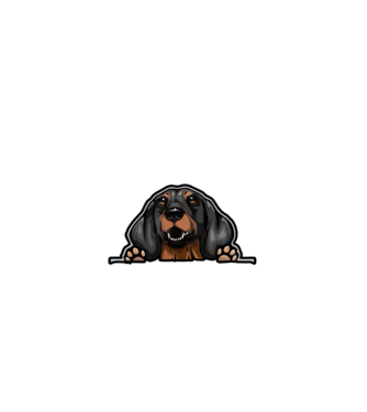 Dachshund Dad minta fekete pólón