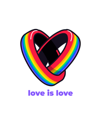 love is love  minta fehér pólón