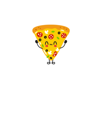 Pizza szelet - páros 2 minta fehér pólón