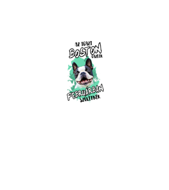 Boston terrier February minta fehér pólón